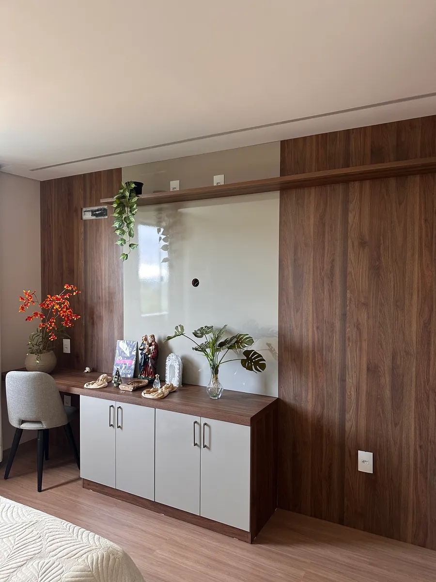 Painel quarto planejado pela Loures Ambientes